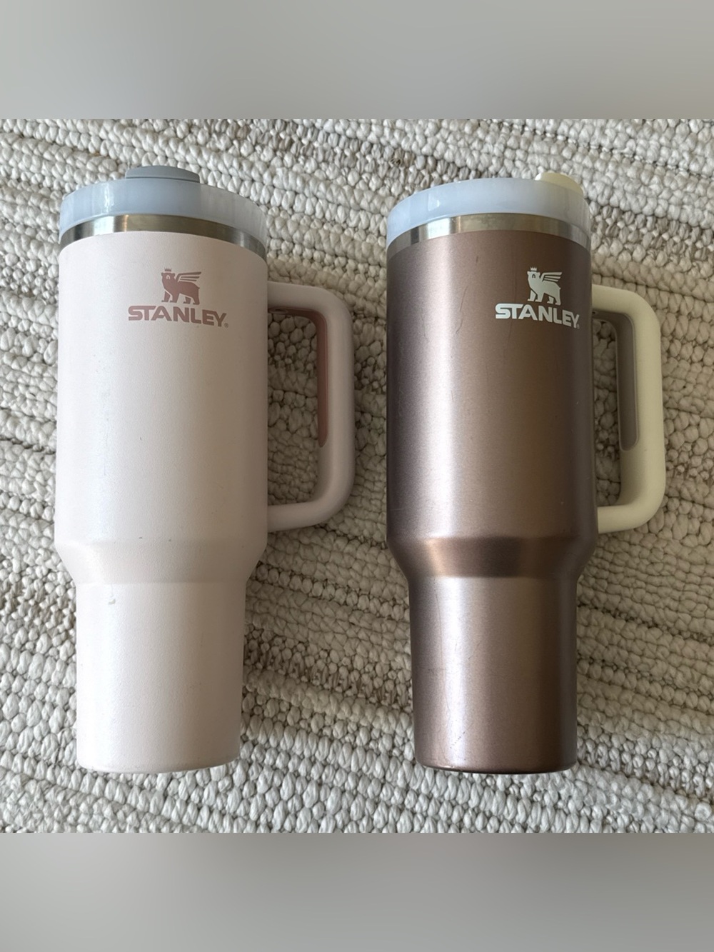40 oz Stanley Tumblers Pink Dust & Rose bronze Color Lot of 2 Used